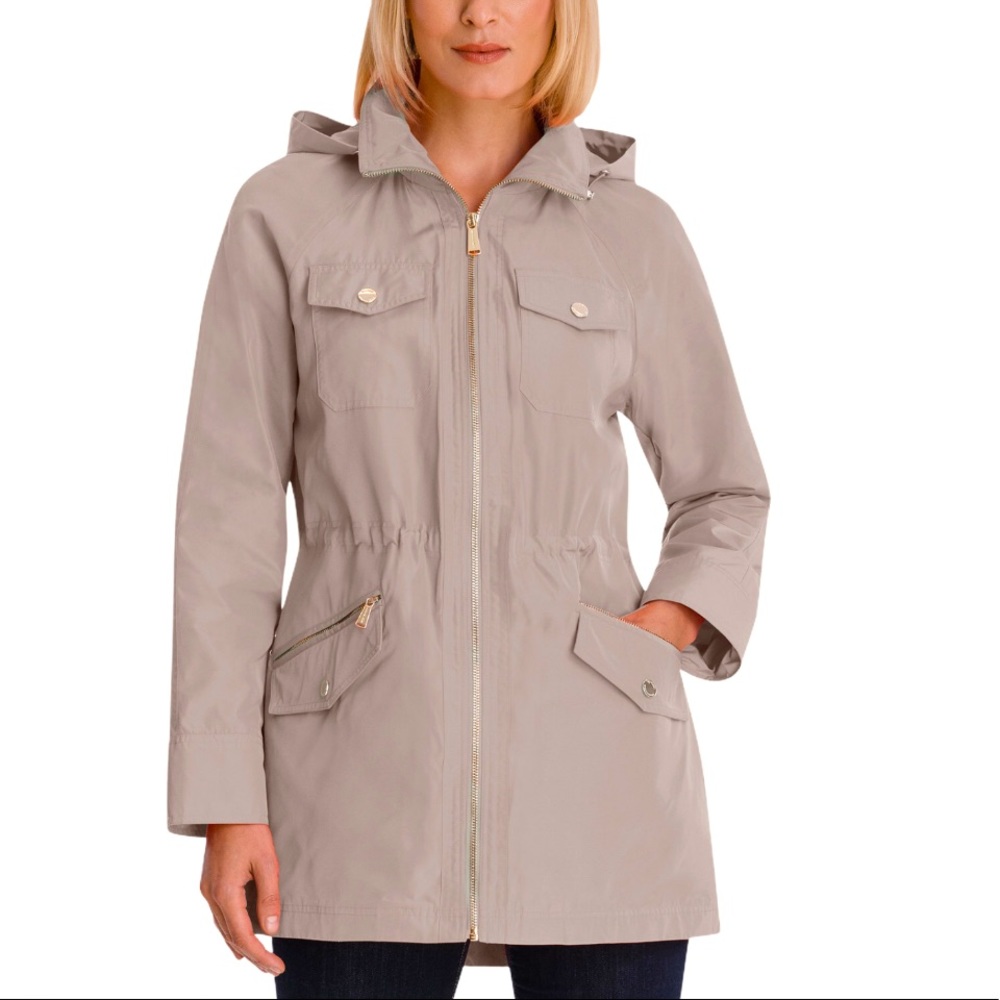 Michael Kors Hooded Women’s Trench-Jacket - L